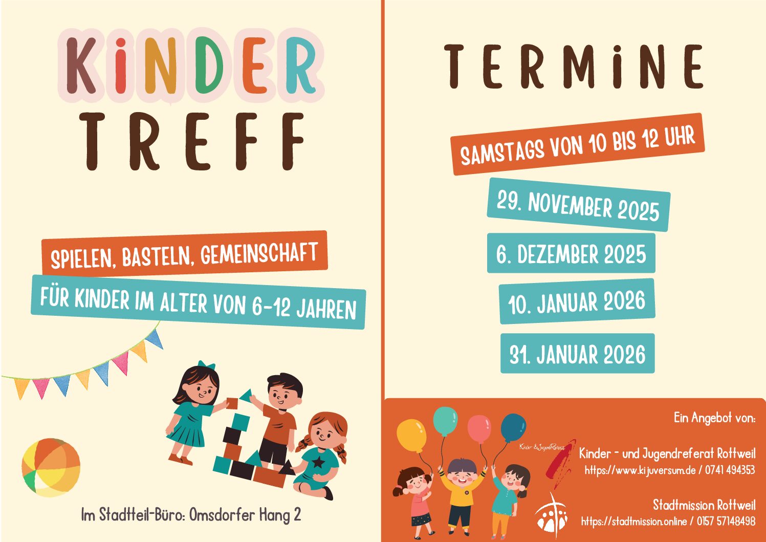 Kindertreff Omsdorfer Hang_Aushang Nov25_Jan26